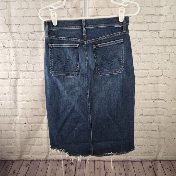 MOTHER Blue Denim Midi Skirt - Picture 4 of 8